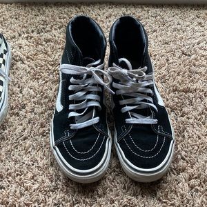 High top Vans black suede and canvas